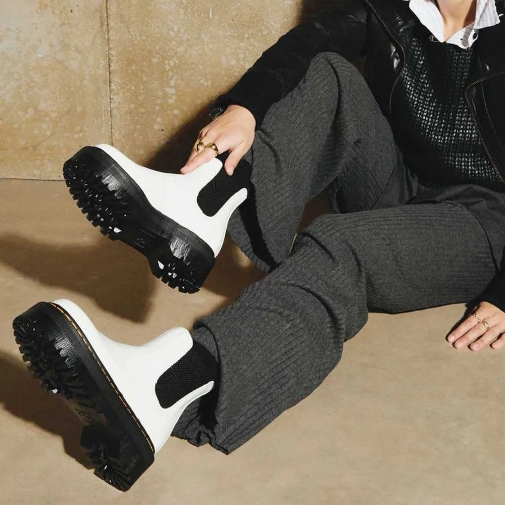 Dr. Martens Smooth Leather Chelsea 2976 Quad unisex Boots 7M 8W - Picture 3 of 11